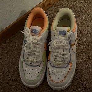 Orange and green Air Force 1